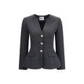Self-Portrait Gray Polyester Blazer