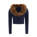 Self-Portrait Blue Wool Oves Aries Cardigan