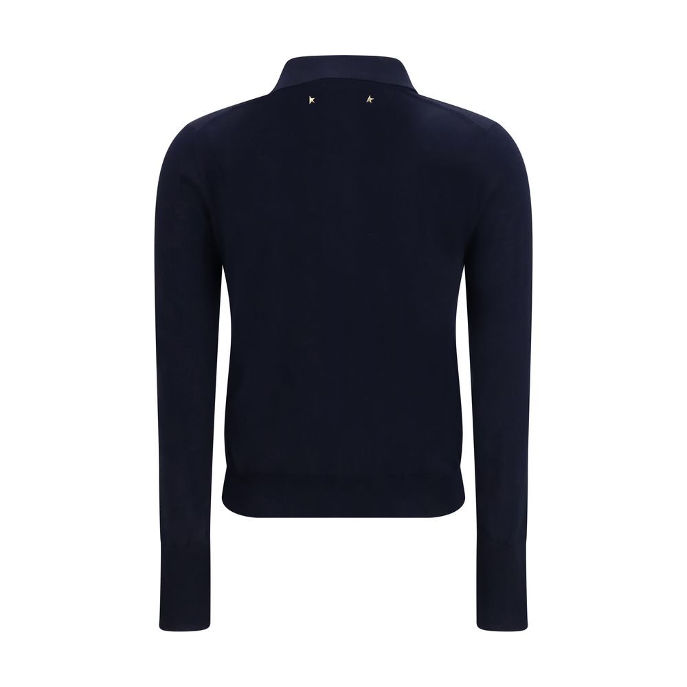 Golden Goose Blue Wool Oves Aries Dress Shirt