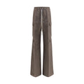 Rick Owens Brown Ramie Cargo Pants