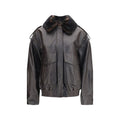 Loulou De Saison Brown Calf Leather Bos Taurus Bomber
