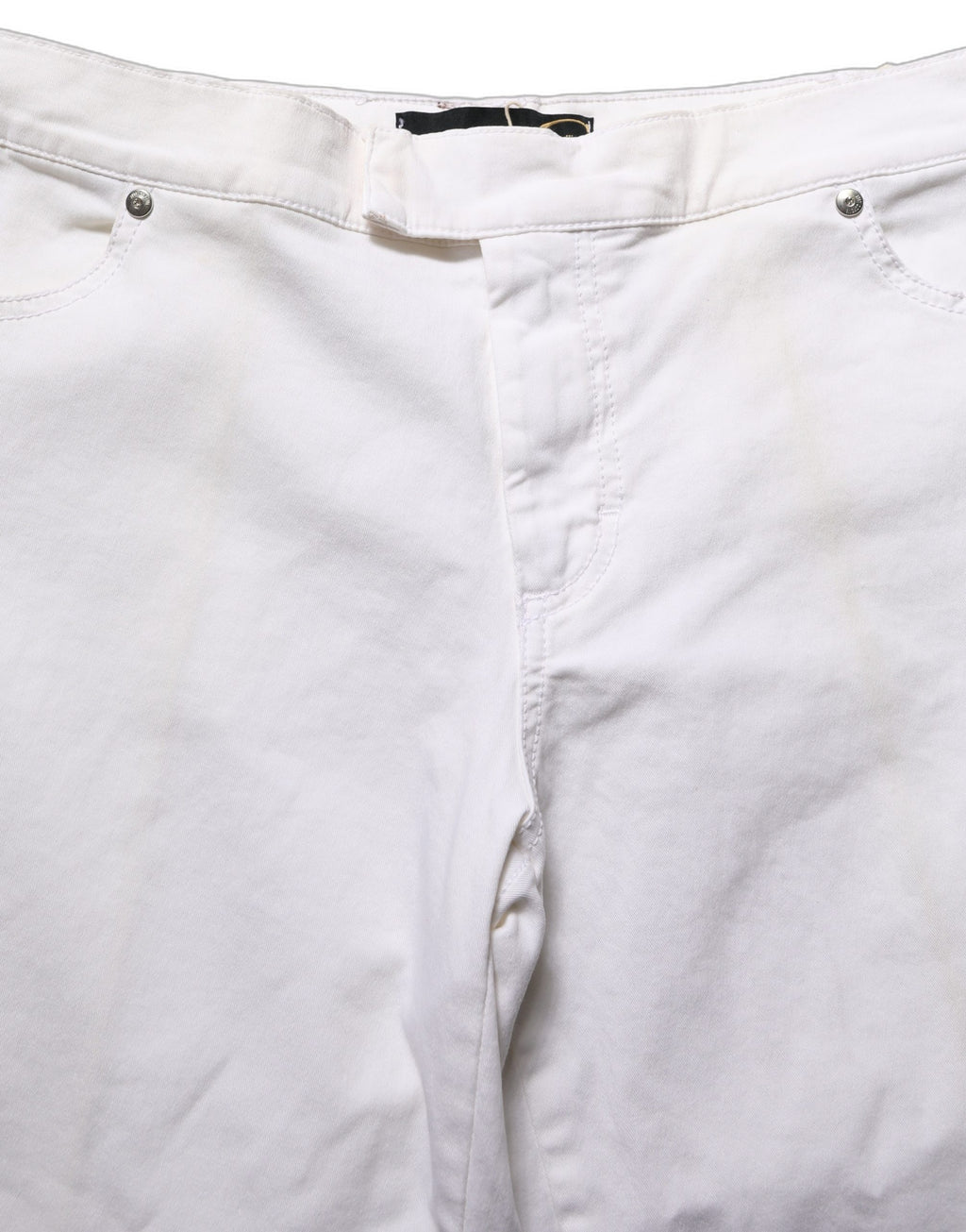 Just Cavalli White High Waist Wide Leg Denim Trouser Jeans