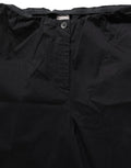 QL2 Black High-Waisted Straight Chino Women Trouser Pants