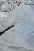Dondup Light Blue High Waist Tapered Denim Cotton Stretch Jeans