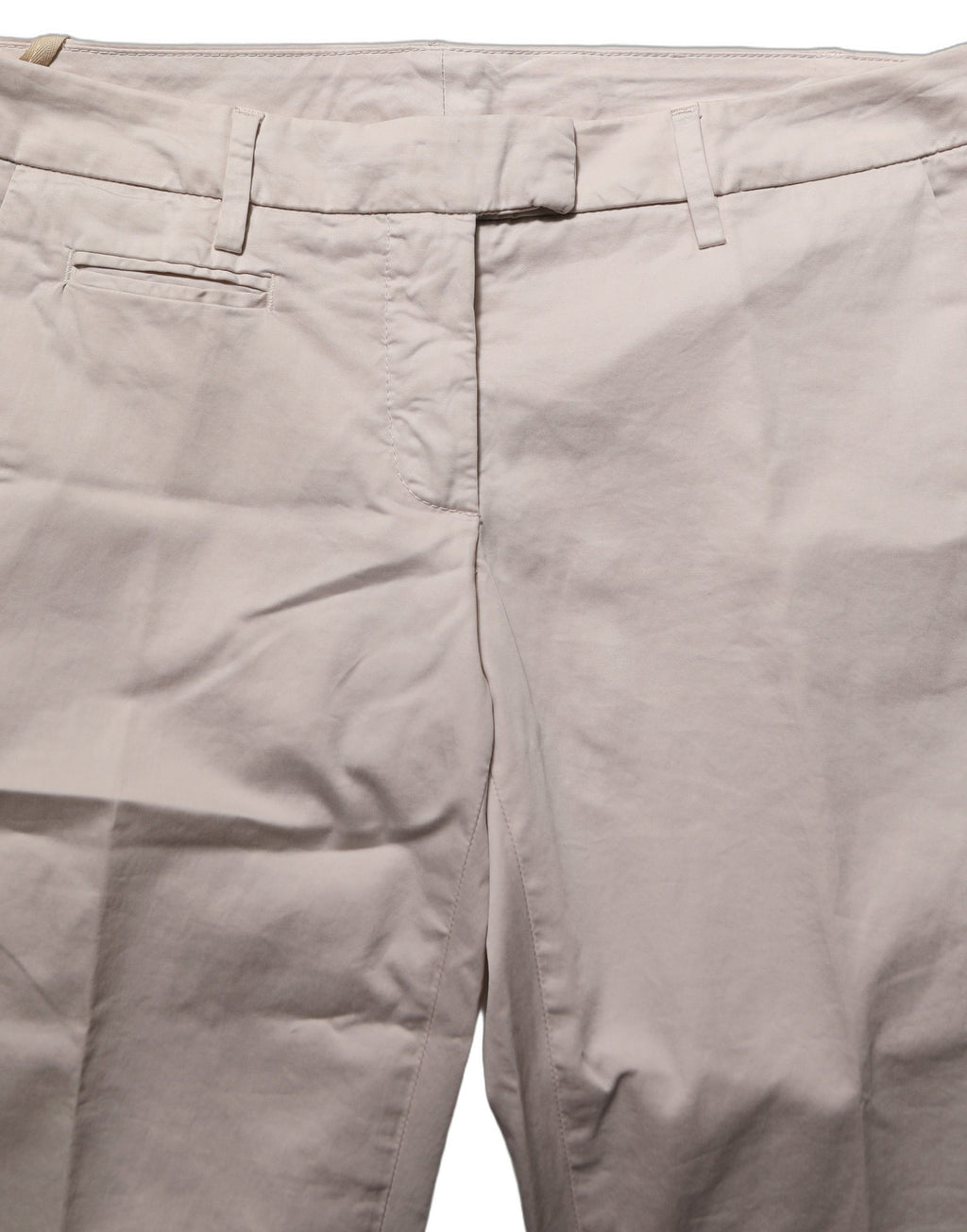 Dondup Beige Low Waist Tapered Women Cropped Trousers Pants