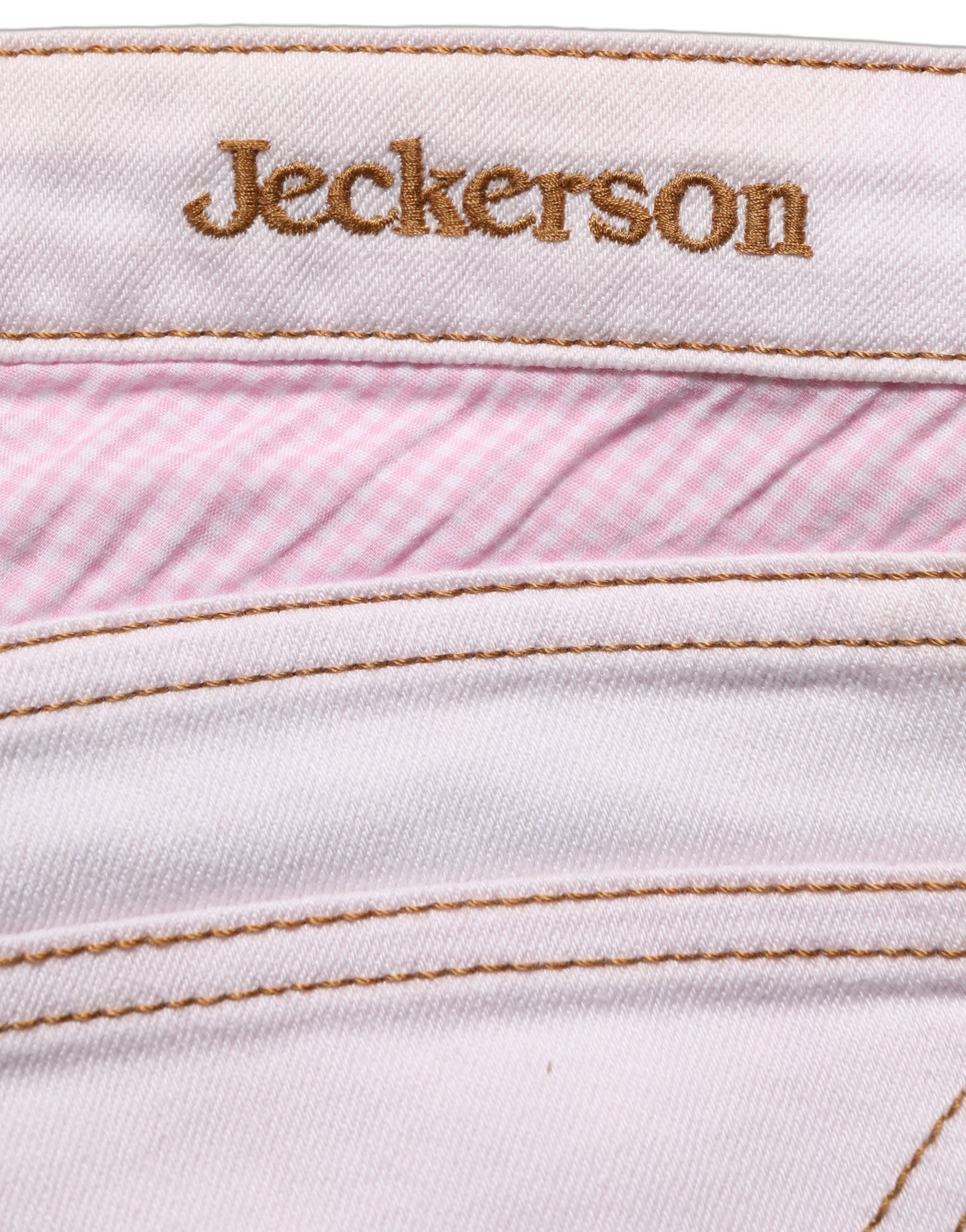 Jeckerson Light Pink Cotton Mid Waist Denim Trouser Jeans