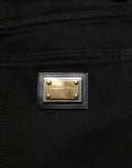 Dolce & Gabbana Black Cotton Stretch Straight Denim Jeans