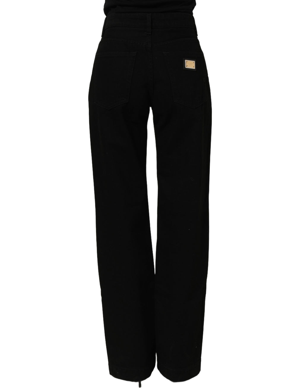Dolce & Gabbana Black Cotton Stretch Straight Denim Jeans