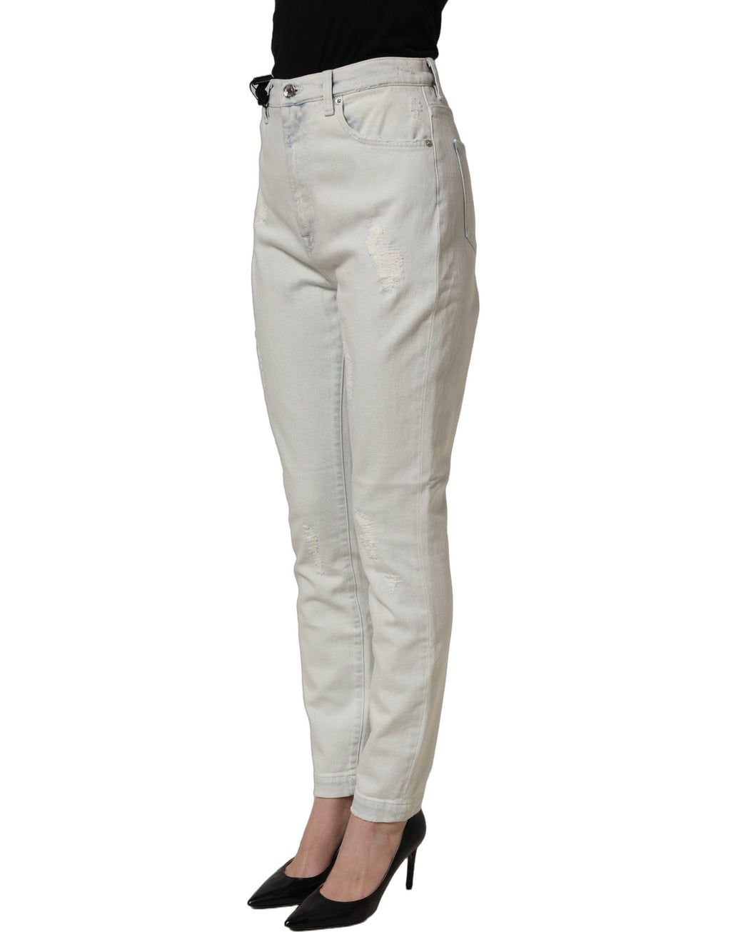 Dolce & Gabbana Light Blue Cotton Stretch Skinny Denim Jeans