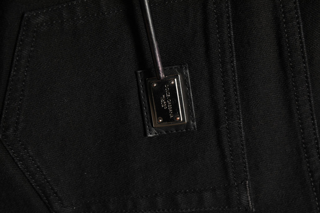 Dolce & Gabbana Dark Gray Cotton Stretch Skinny Denim Jeans