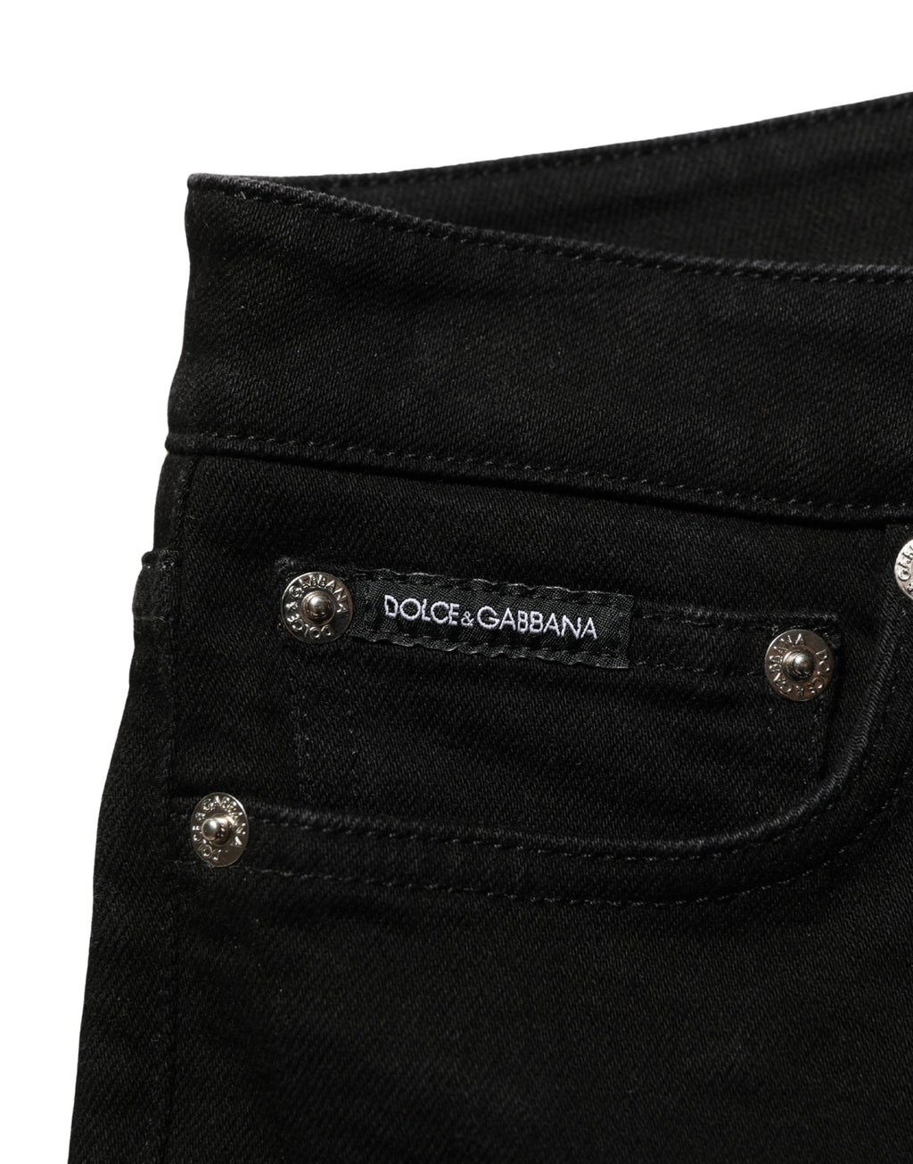 Dolce & Gabbana Dark Gray Cotton Stretch Skinny Denim Jeans