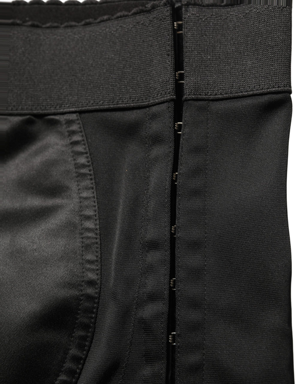 Dolce & Gabbana Black Nylon HighWaist Elastic Waistband Shorts
