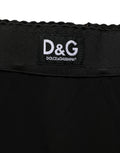 Dolce & Gabbana Black Viscose High Waist Capri Trouser Pants