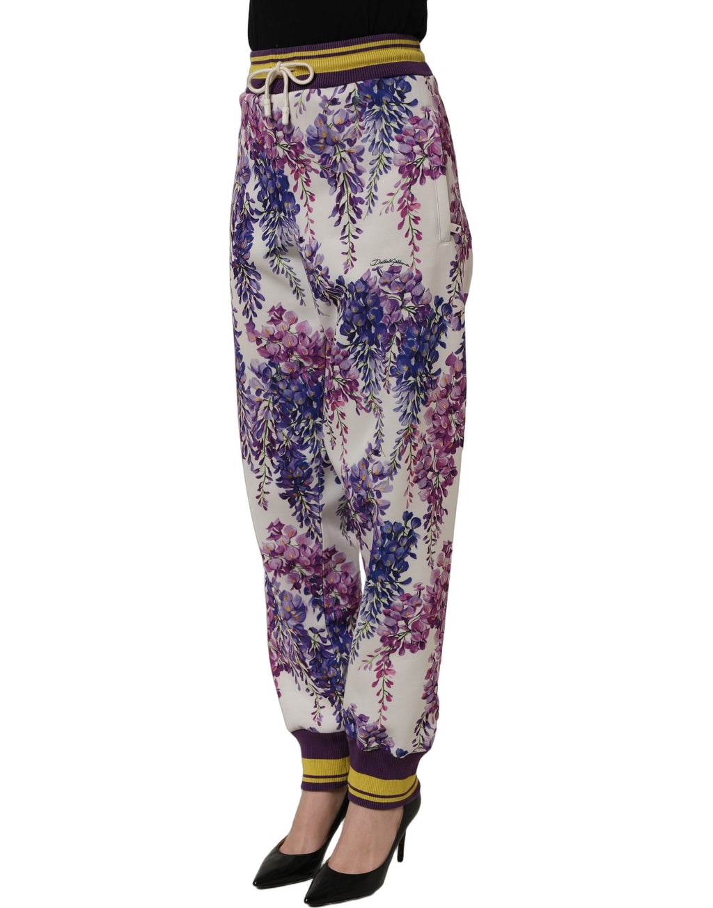 Dolce & Gabbana Multicolor Floral Mid Waist Jogger Pants