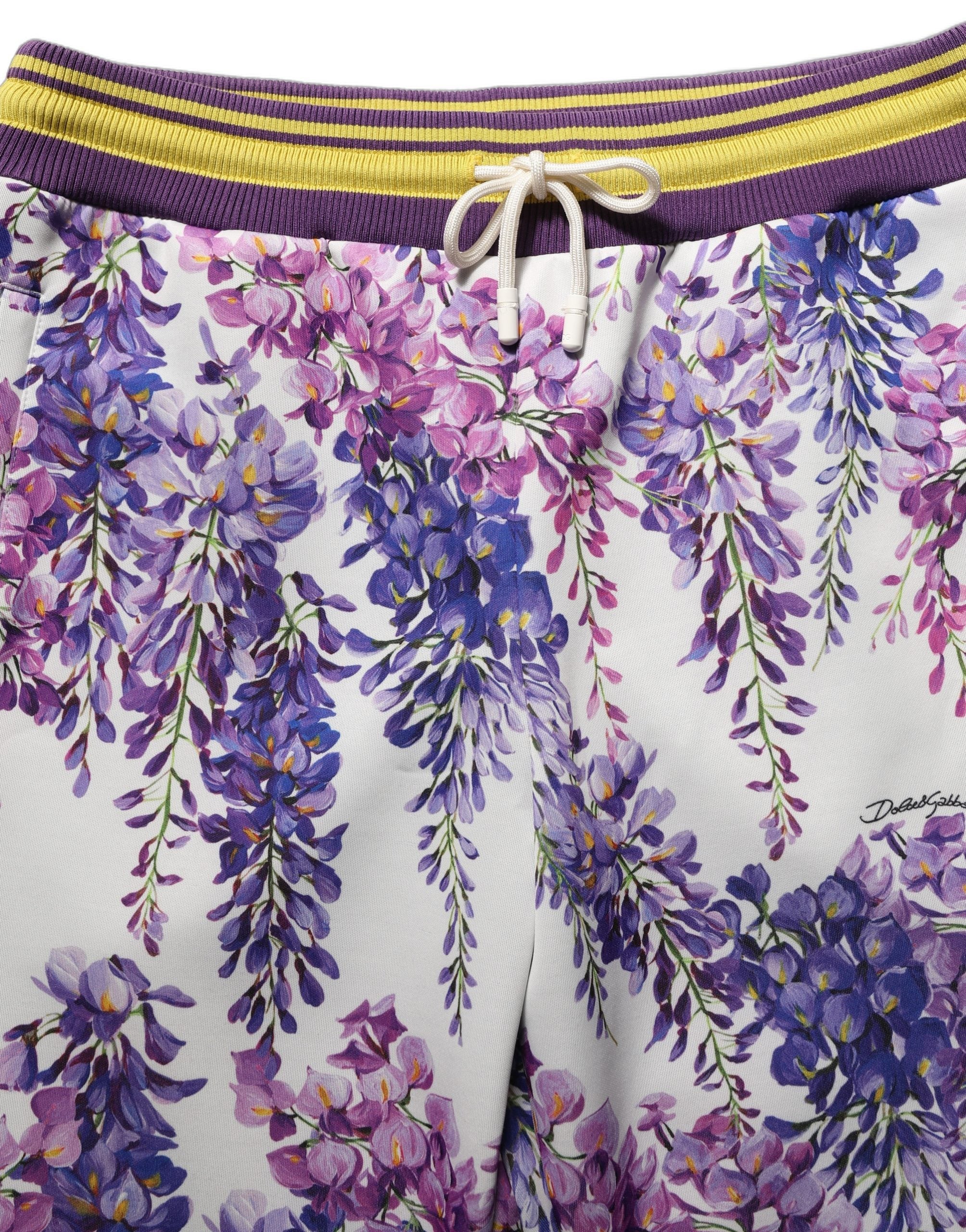 Dolce & Gabbana Multicolor Floral Mid Waist Jogger Pants