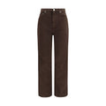 Loulou De Saison Brown Cotton Straight-Leg Jeans