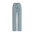 Loulou De Saison Blue Cotton Straight-Leg Jeans