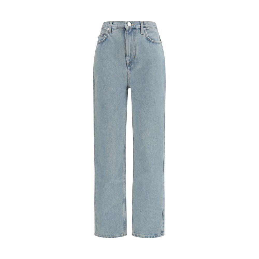 Loulou De Saison Blue Cotton Straight-Leg Jeans