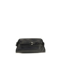Moschino Black Goatskin Clutch Bag