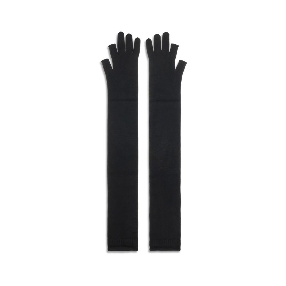 Rick Owens Black Wool Oves Aries Gloves