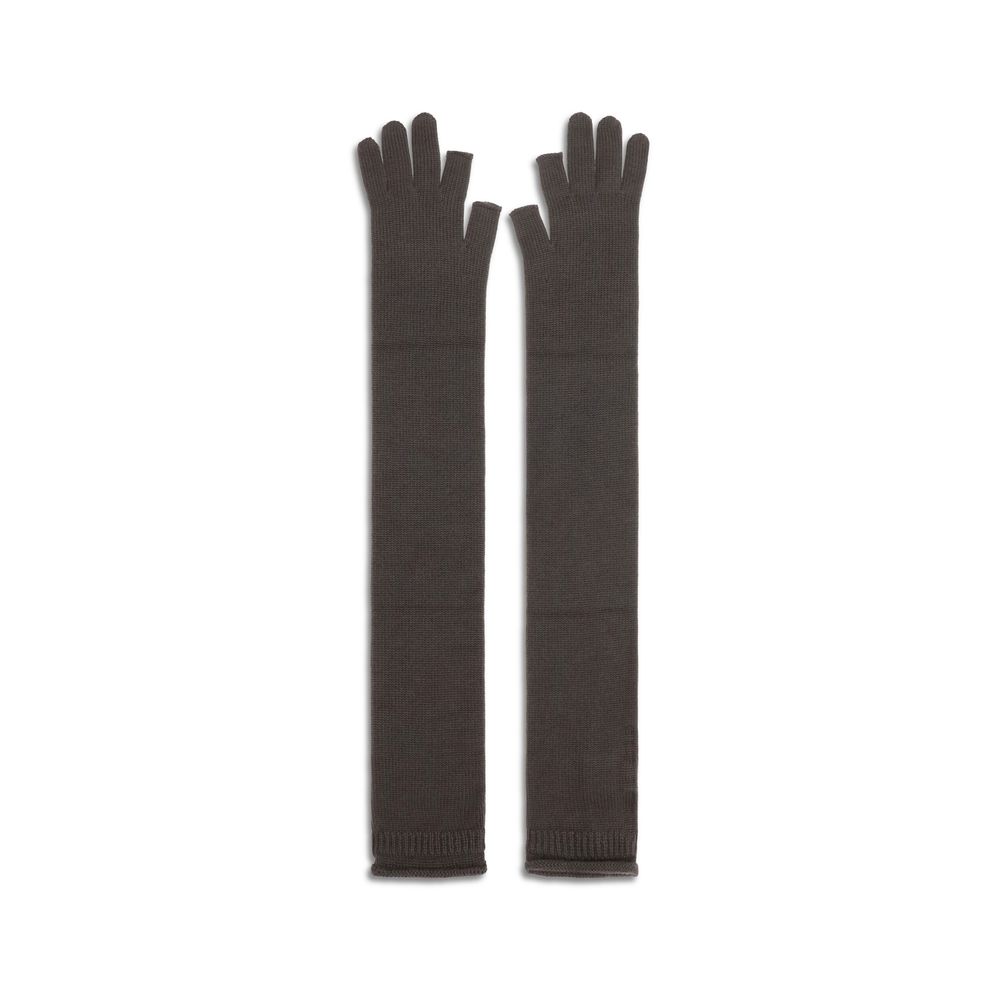 Rick Owens Gray Wool Oves Aries Gloves