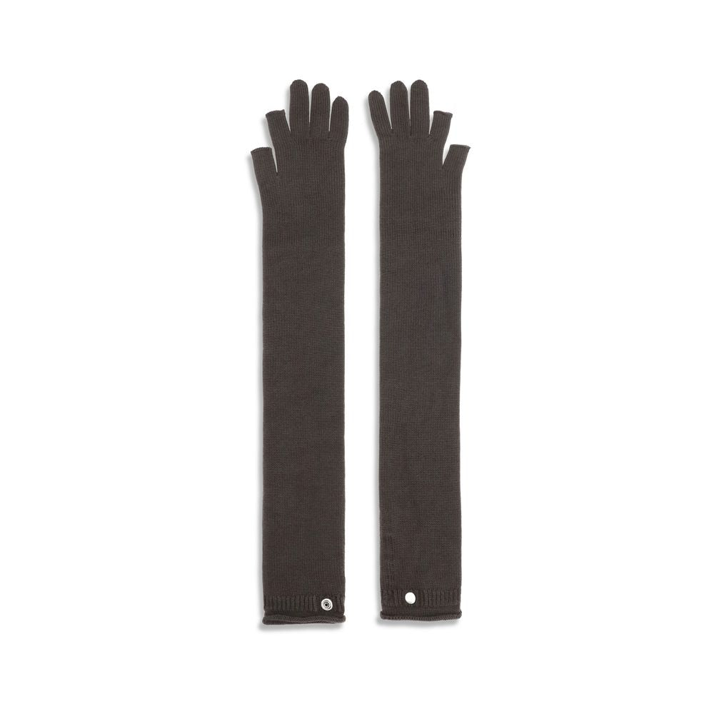 Rick Owens Gray Wool Oves Aries Gloves