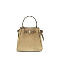 Tory Burch Beige Suede Leather Backet Bag