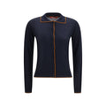 Max Mara Blue Silk Cardigan