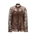 Ermanno Scervino Brown Polyester Pattern Shirt