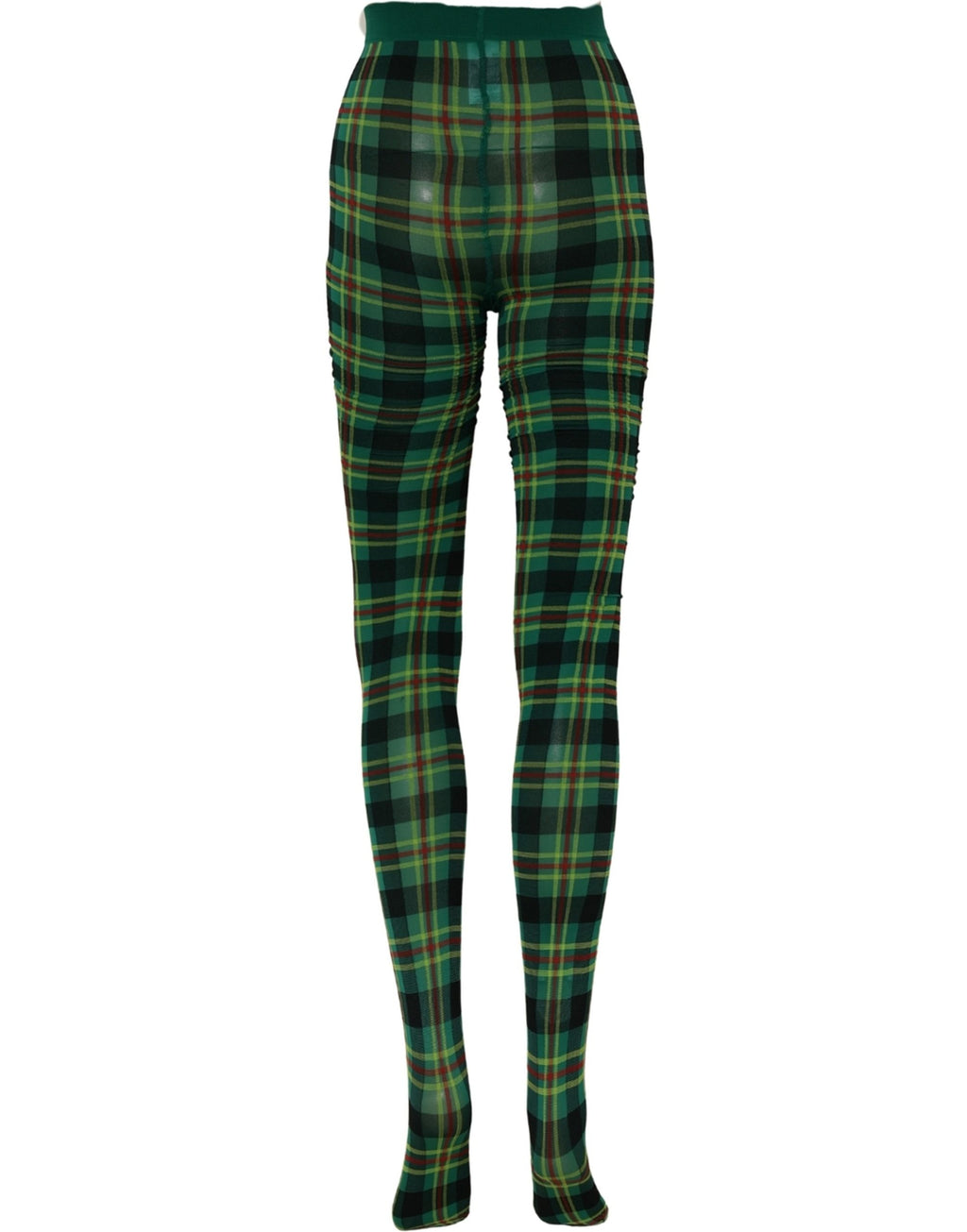 Dolce & Gabbana Multicolor Plaid Tights Stocking Pantyhose Socks