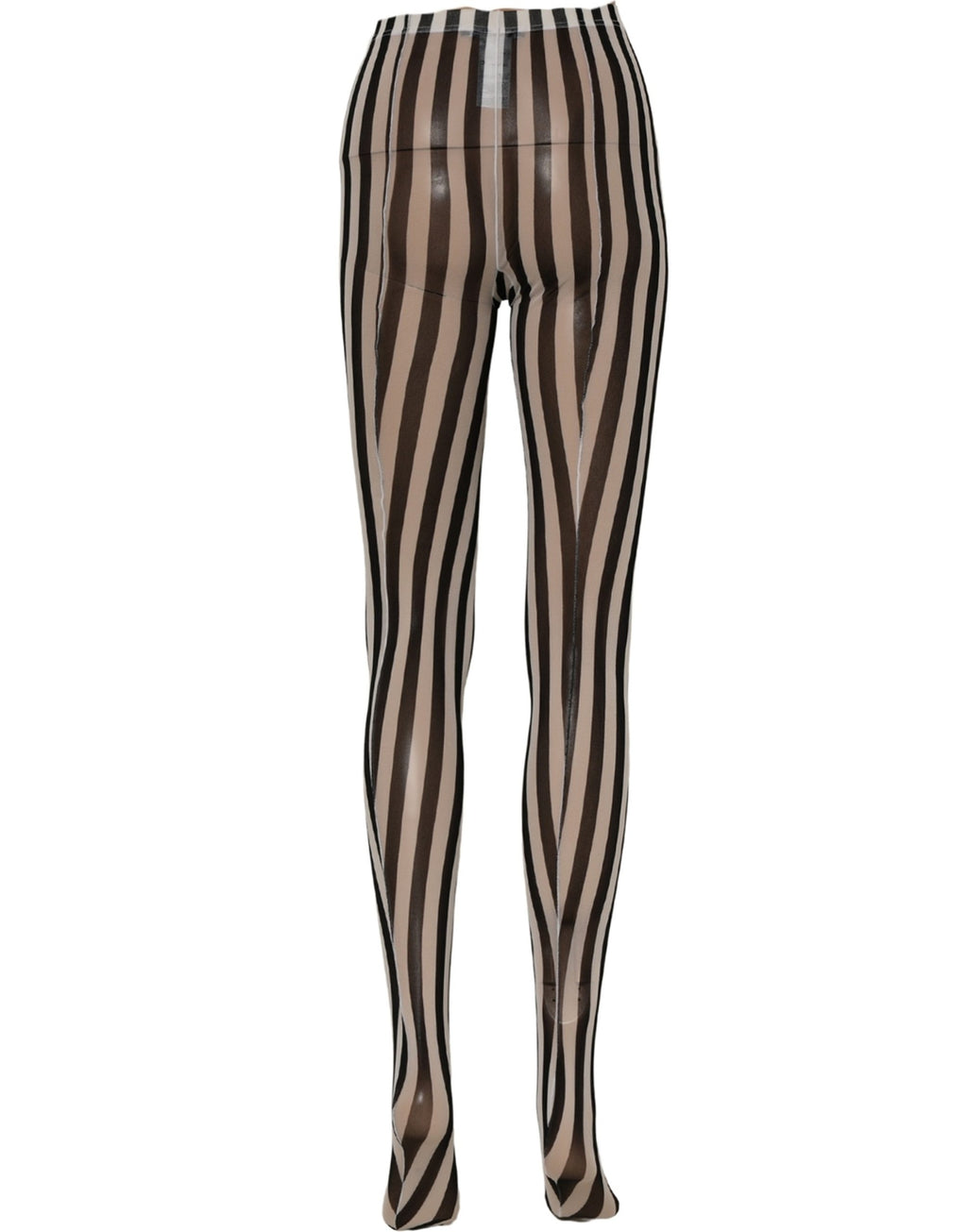 Dolce & Gabbana Black White Stripes Tights Stocking Pantyhose Socks