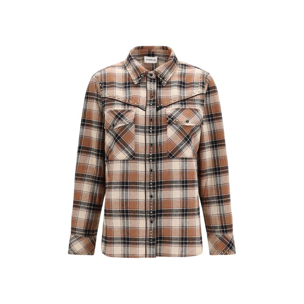 P.A.R.O.S.H. Brown Cotton Shirt