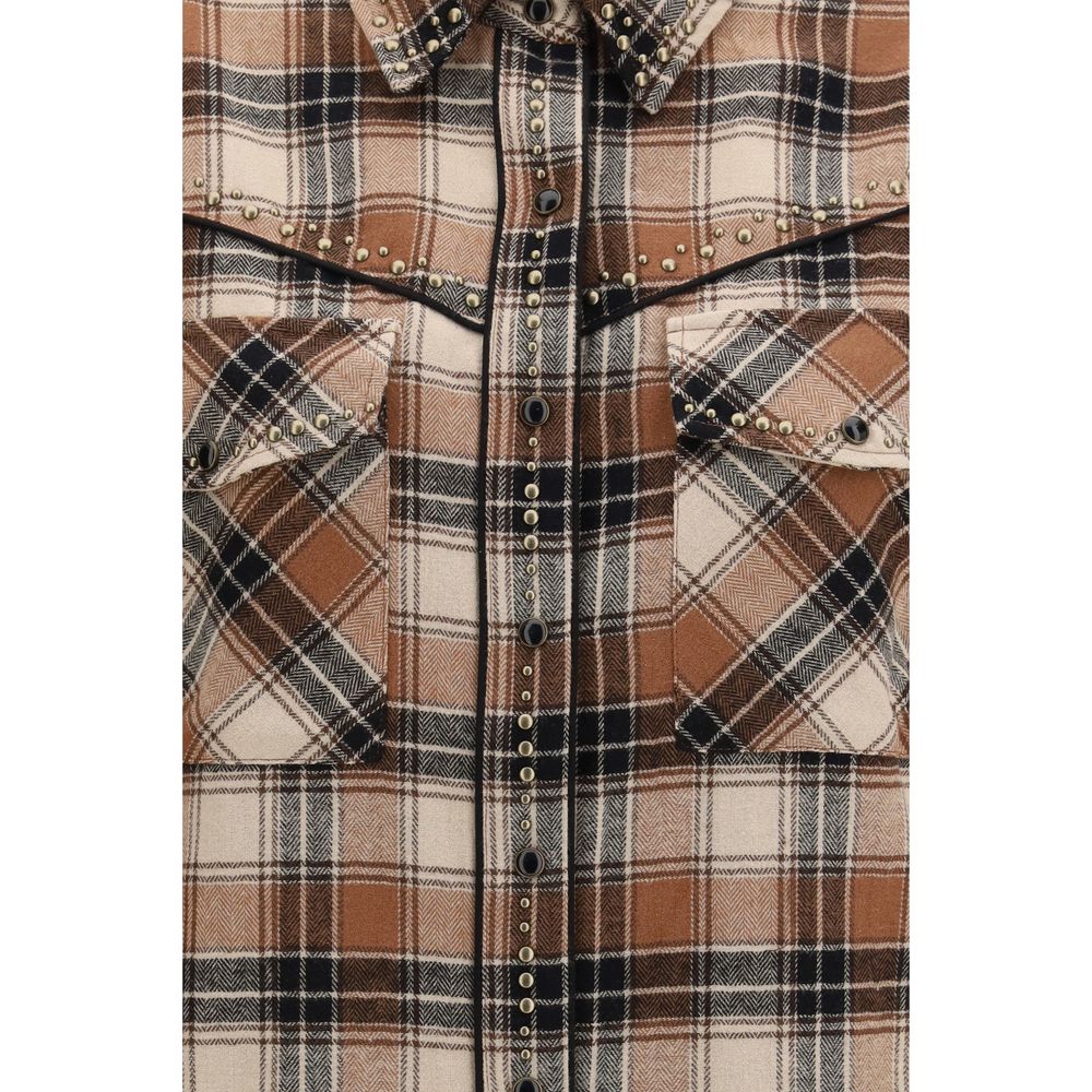 P.A.R.O.S.H. Brown Cotton Shirt
