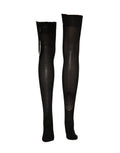 Dolce & Gabbana Black DG Logo Rhinestones Stretch Thigh High Socks