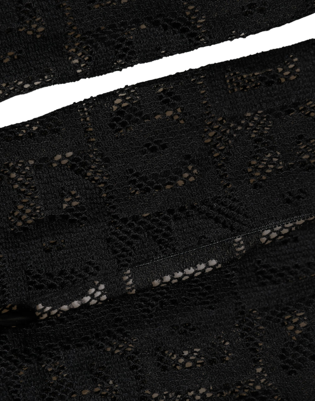 Dolce & Gabbana Black DG Logo Sheer Nylon Thigh High Socks