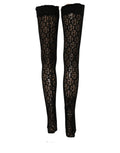 Dries Van Noten Violet Floral Fishnet Tights Stockings Pantyhose Socks