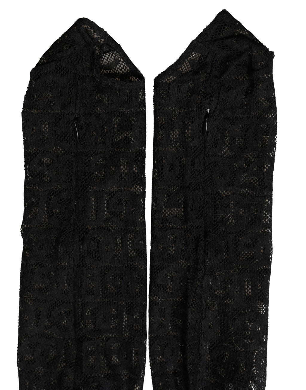 Dolce & Gabbana Black DG Logo Sheer Nylon Thigh High Socks