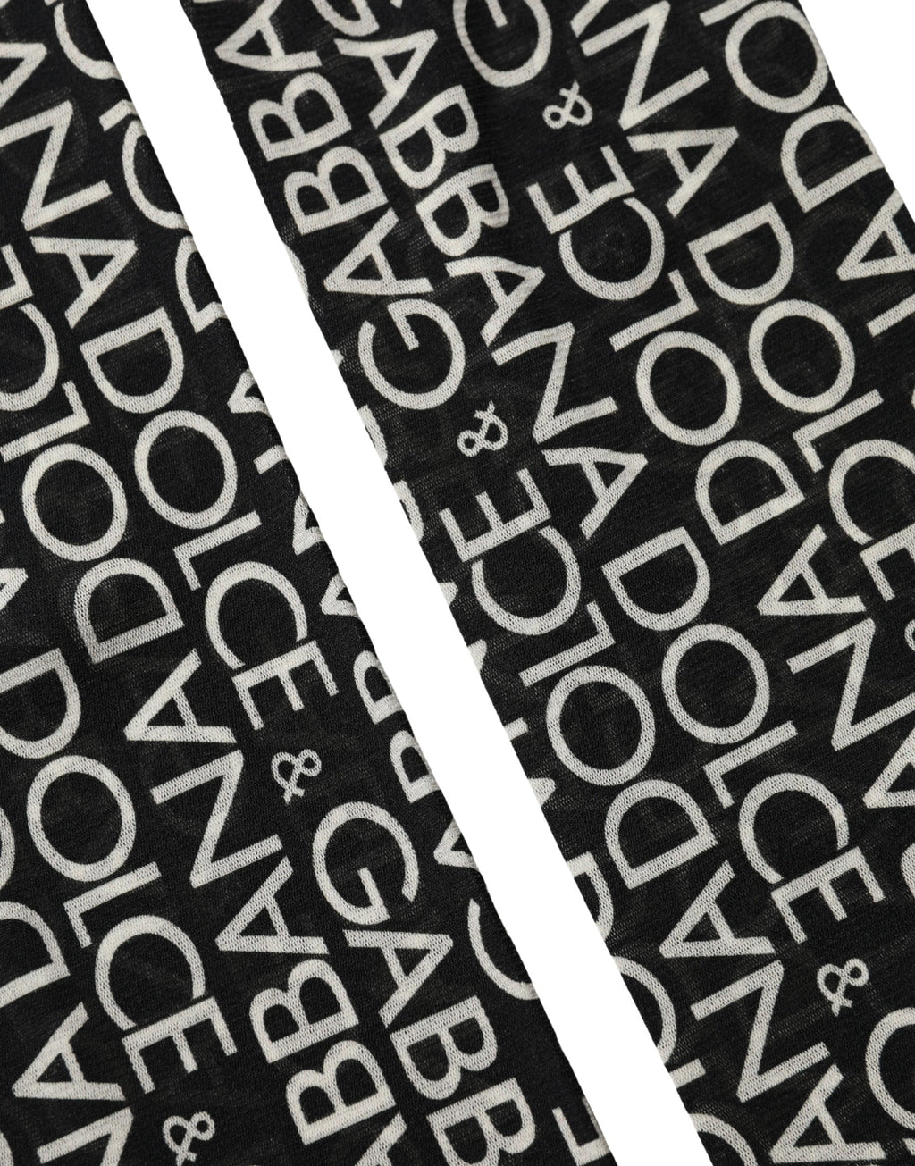Dolce & Gabbana Black Sheer Logo Monogram High Stockings Socks