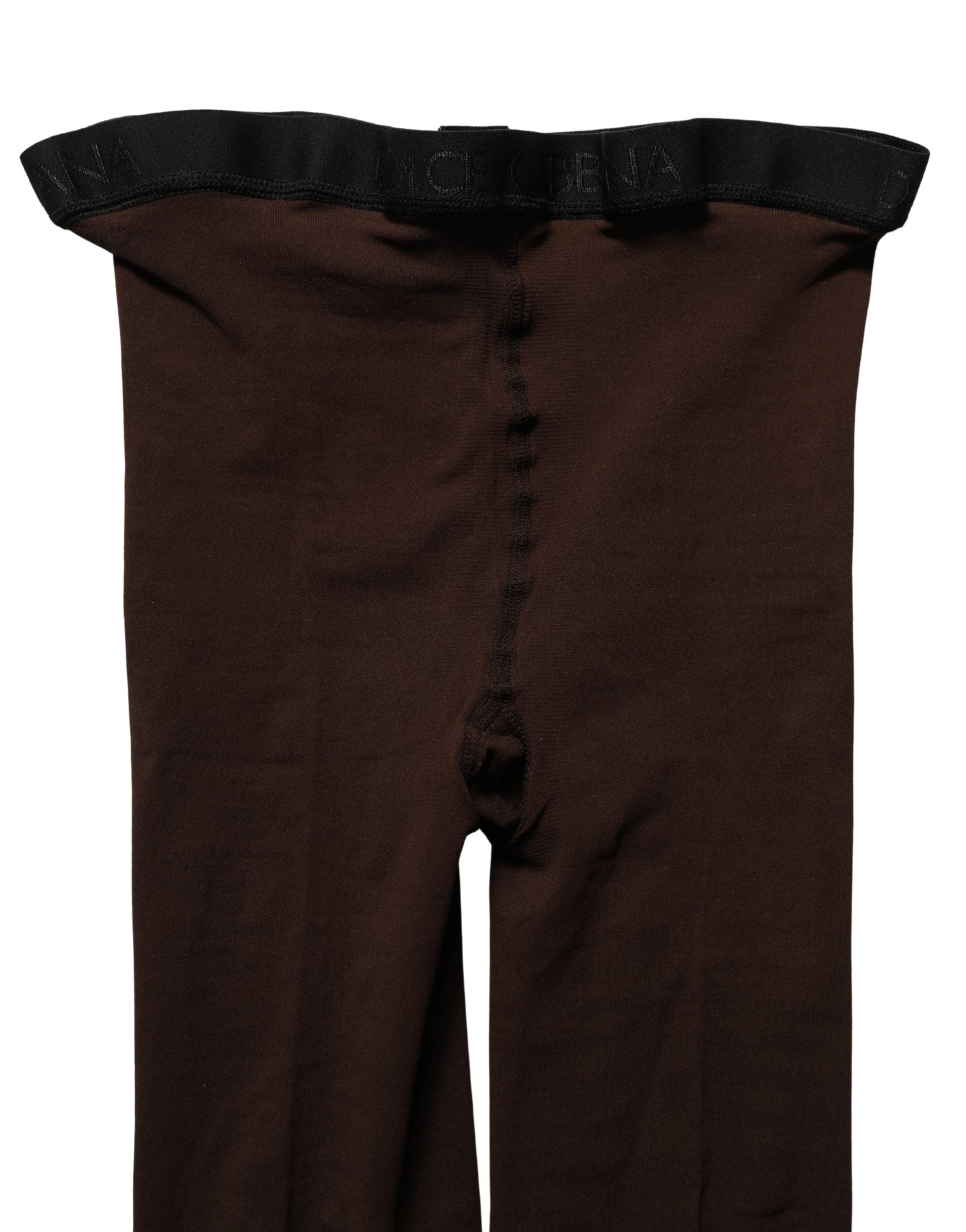 Dolce & Gabbana Brown Nylon Tights Stockings Pantyhose Socks