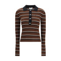 Ganni Brown Wool Oves Aries Dress Shirt