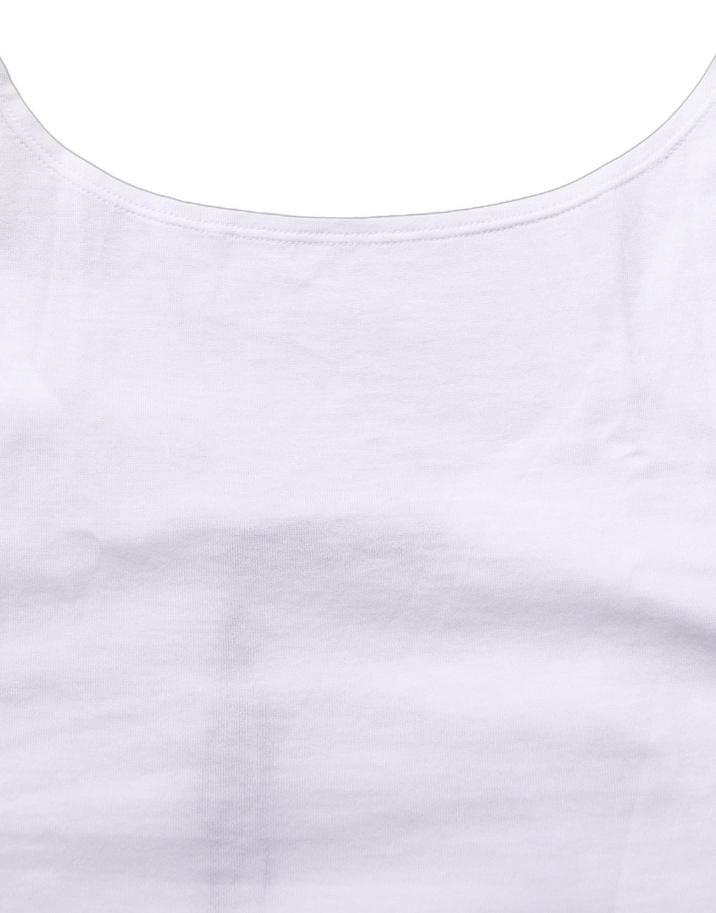 Dolce & Gabbana White Cotton Sleeveless Cropped Tank Top
