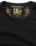 Dolce & Gabbana Dark Gray Cotton Crew Neck Short Sleeves T-shirt