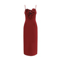 Magda Butrym Bordeaux Cotton Cocktail Dress
