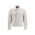 Brunello Cucinelli Beige Leather Leather Jacket