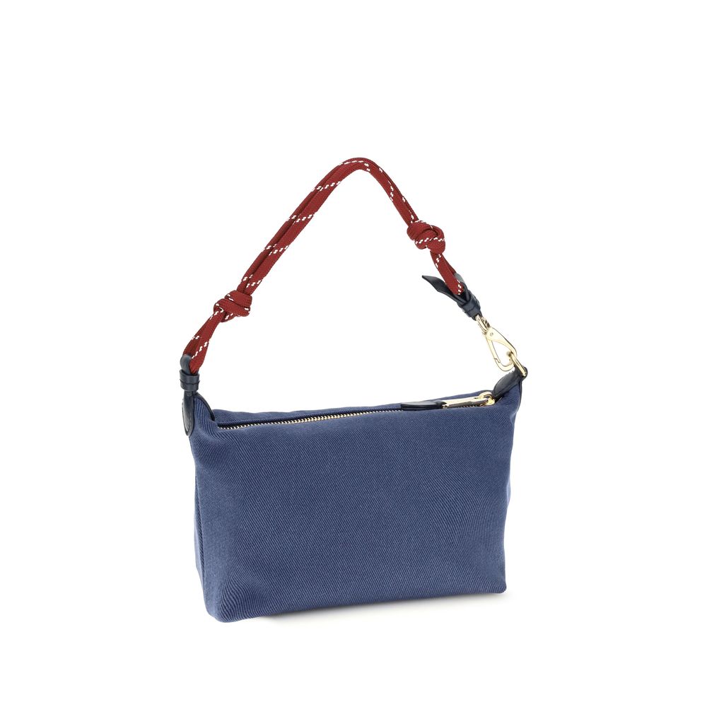 Miu Miu Blue Cotton Shoulder Bag
