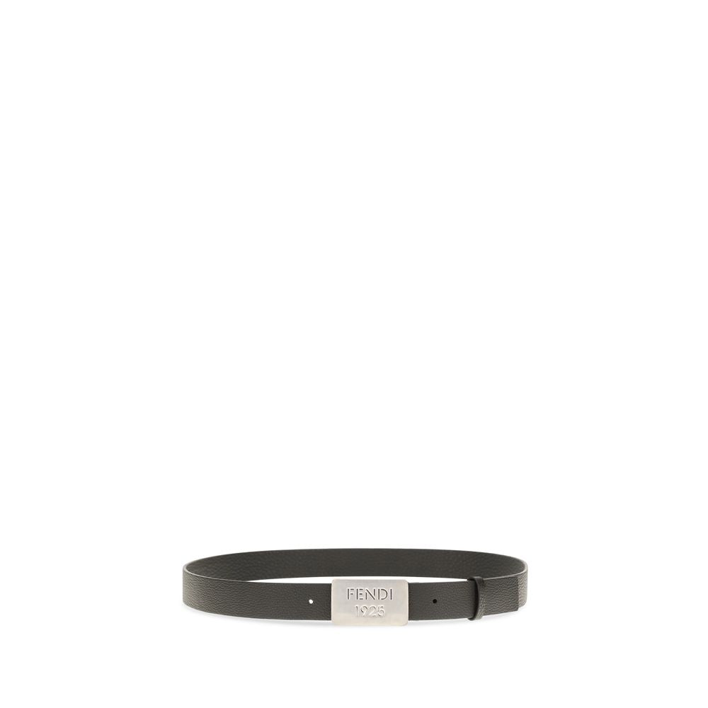 Fendi Black Calf Leather Bos Taurus Regular Belt