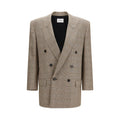 Saint Laurent Beige Wool Oves Aries Blazer