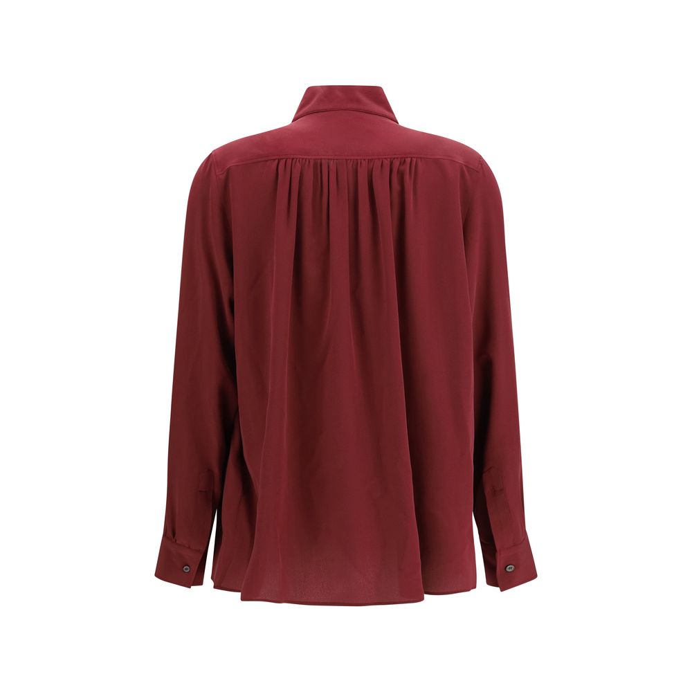 Jacob Cohen Bordeaux Silk Blouse