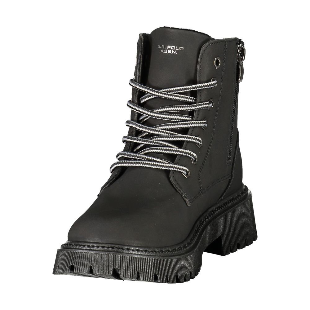 U.S. POLO ASSN. Black Polyurethane Women's Boot