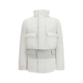 Sacai White Polyester Full-Length Jacket